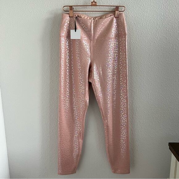NWT IVL Collective Active Iridescent High Waist Leggings Leopard 8 - Picture 2 of 12